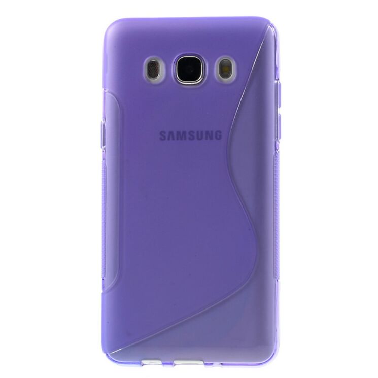 Силиконовый чехол Deexe S Line для Samsung Galaxy J5 2016 (J510) - Violet: фото 2 из 5