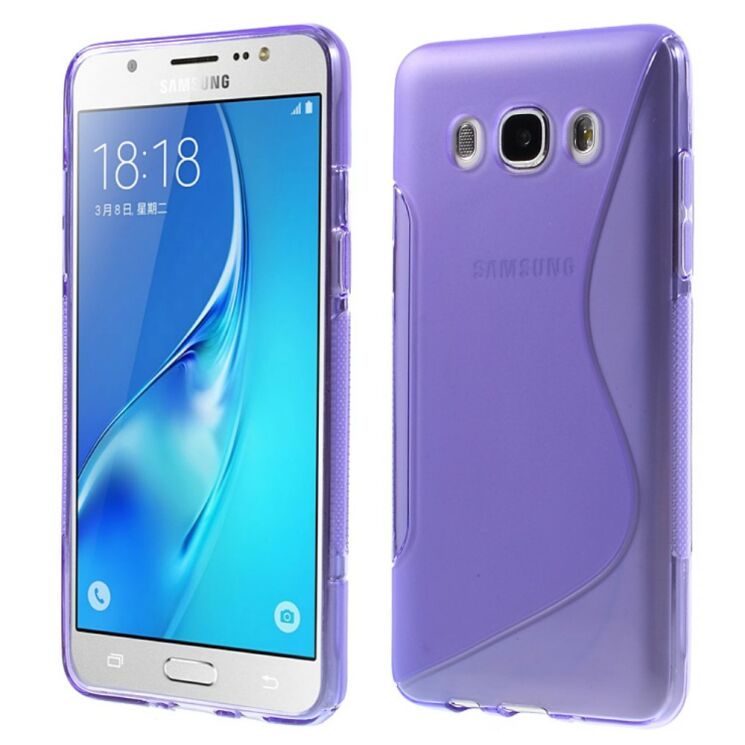 Силиконовый чехол Deexe S Line для Samsung Galaxy J5 2016 (J510) - Violet: фото 1 из 5