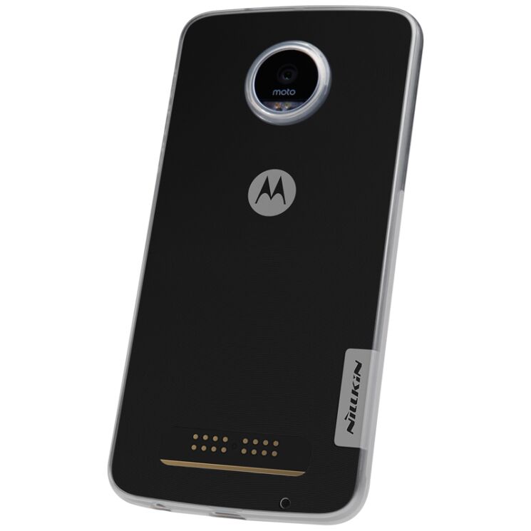 Силиконовый (TPU) чехол NILLKIN Nature для Motorola Moto Z Play - Gray: фото 2 из 14