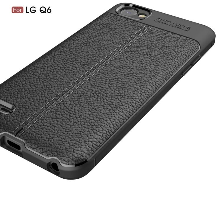 Захисний чохол Deexe Leather Cover для LG Q6 / Q6a - Grey: фото 5 з 12