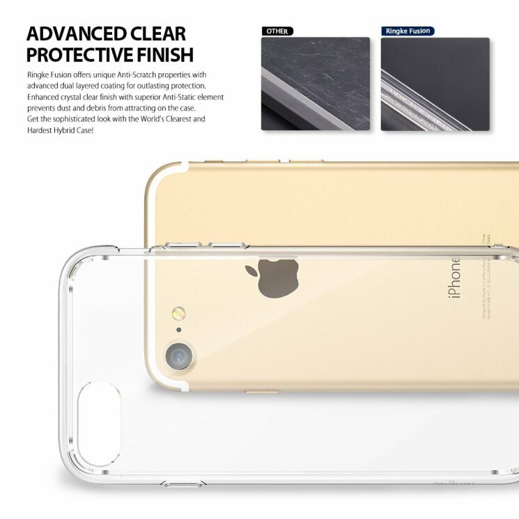 Защитный чехол RINGKE Fusion для iPhone SE 2 / 3 (2020 / 2022) / iPhone 8 / iPhone 7 - Transparent: фото 6 из 6
