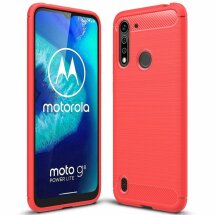 Защитный чехол UniCase Carbon для Motorola Moto G8 Power Lite - Red: фото 1 из 11