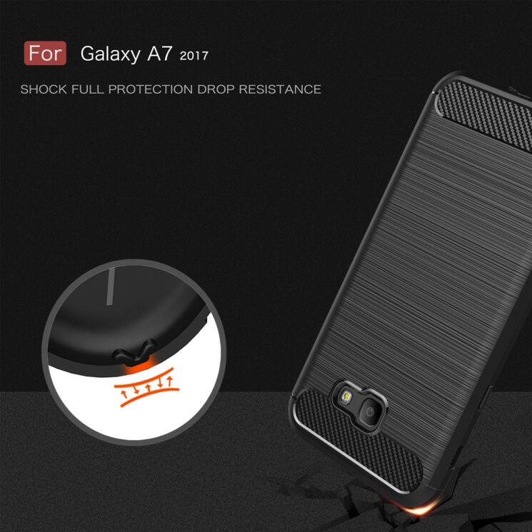 Захисний чохол UniCase Carbon для Samsung Galaxy A7 2017 (A720) - Red: фото 8 з 10