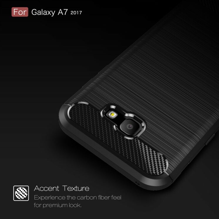 Захисний чохол UniCase Carbon для Samsung Galaxy A7 2017 (A720) - Red: фото 6 з 10