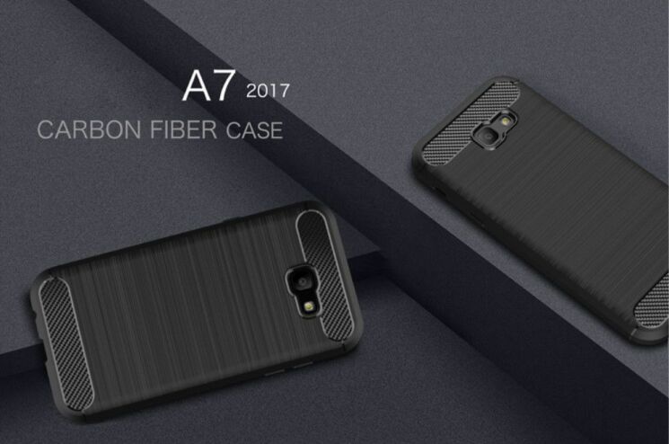 Защитный чехол UniCase Carbon для Samsung Galaxy A7 2017 (A720) - Red: фото 3 из 10