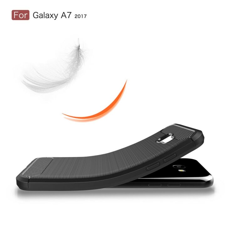 Захисний чохол UniCase Carbon для Samsung Galaxy A7 2017 (A720) - Black: фото 9 з 10