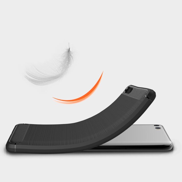 Захисний чохол UniCase Carbon для Xiaomi Mi6 Plus - Black: фото 7 з 8