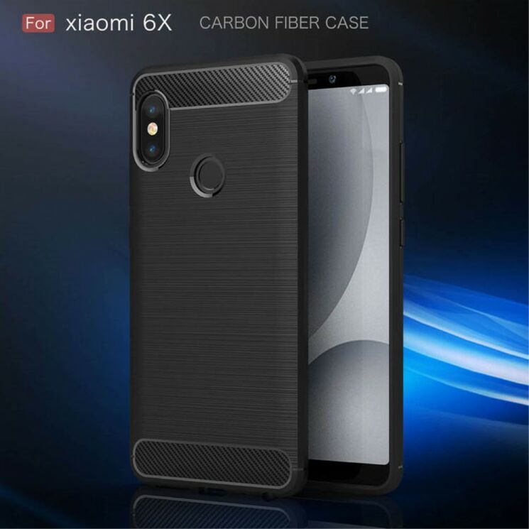 Захисний чохол UniCase Carbon для Xiaomi Redmi Note 5 / Note 5 Pro - Dark Blue: фото 3 з 11