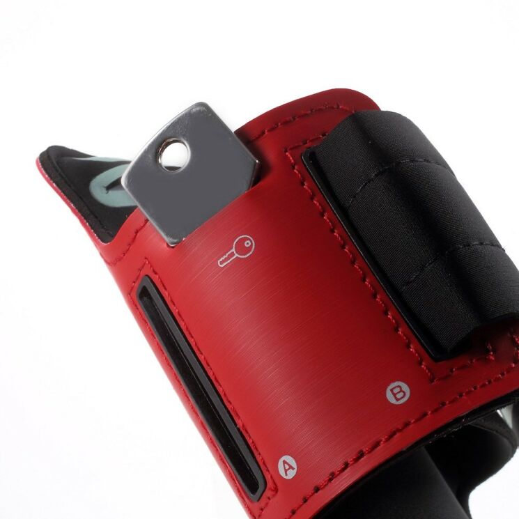 Чехол на руку UniCase Run&Fitness Armband M для смартфонов шириной до 75 см - Red: фото 4 из 8