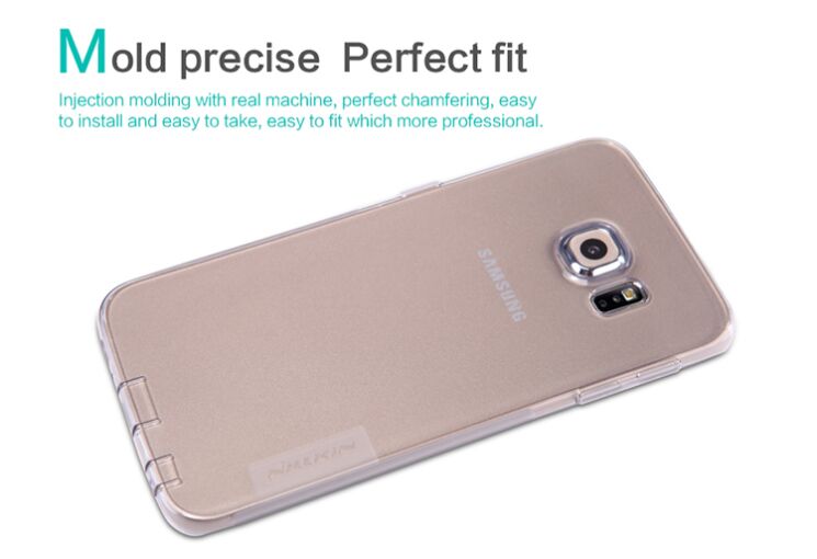 Силиконовая накладка NILLKIN 0.6mm Nature TPU для Samsung Galaxy S6 edge - Gray: фото 10 з 13