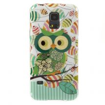 Силиконовая накладка Deexe Owl Pattern для Samsung S5 mini (G800) - Owl on a Branch: фото 1 из 6