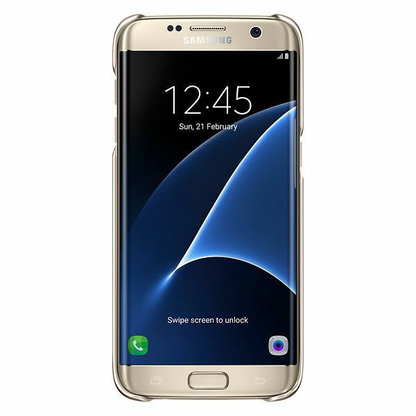 Накладка Clear Cover для Samsung Galaxy S7 edge (G935) EF-QG935CFEGRU - Gold: фото 3 з 6