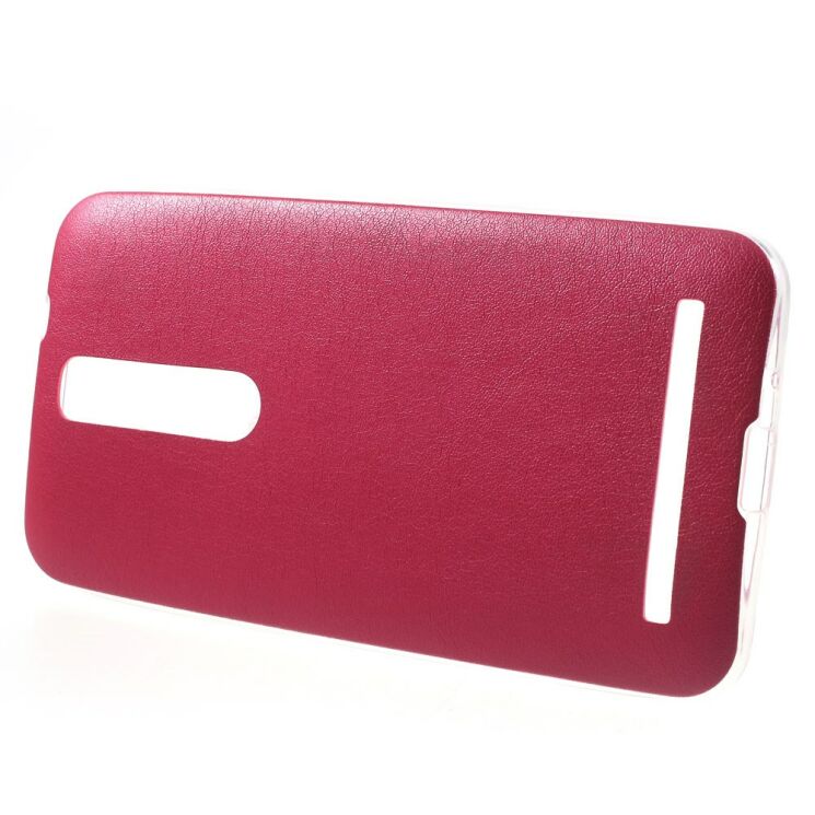 Силиконовая накладка Deexe Slim Leather для Asus Zenfone 2 (ZE550ML) - Red: фото 2 из 6