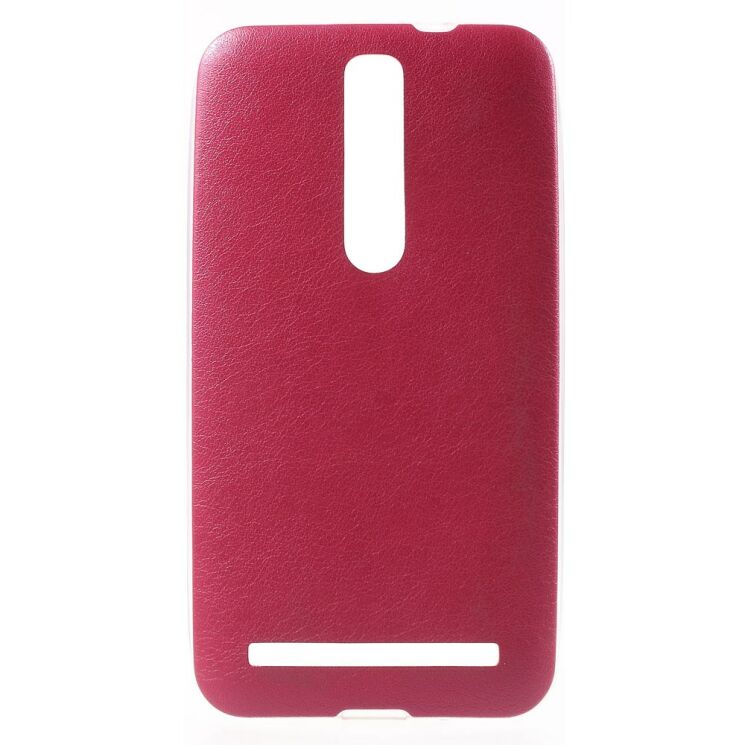 Силиконовая накладка Deexe Slim Leather для Asus Zenfone 2 (ZE550ML) - Red: фото 1 из 6