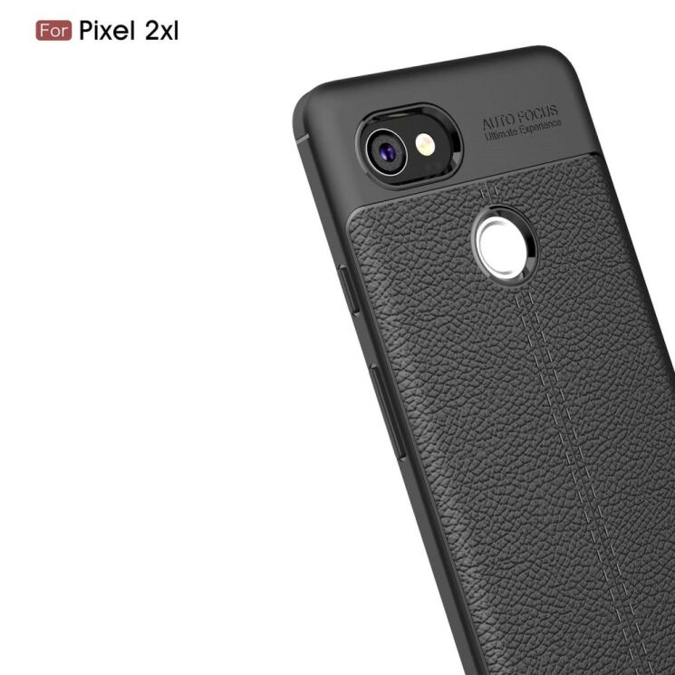 Захисний чохол Deexe Leather Cover для Google Pixel 2 XL - Black: фото 3 з 10