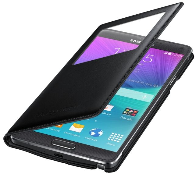 Чехол S View Cover Classic Edition для Samsung Galaxy Note 4 EF-CN910FKEGRU - Black: фото 2 из 5
