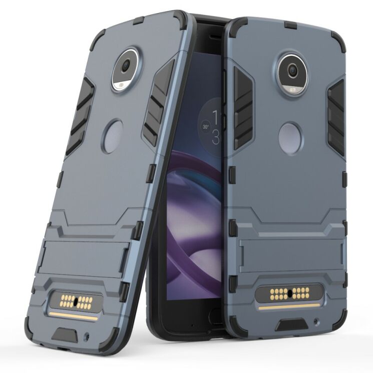 Защитный чехол UniCase Hybrid для Motorola Moto Z2 Play - Dark Blue : фото 1 из 9