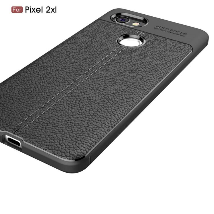 Защитный чехол Deexe Leather Cover для Google Pixel 2 XL - Grey: фото 4 из 10