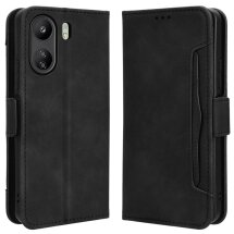 Чохол Deexe Wallet Stand для Xiaomi Redmi 13C / Poco C65 - Black: фото 1 з 7