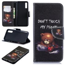 Чехол-книжка Deexe Color Wallet для Samsung Galaxy A50 (A505) / A30s (A307) / A50s (A507) - Bear And Its Warnings: фото 1 из 8
