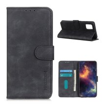 Чохол-книжка KHAZNEH Retro Wallet для Motorola Moto G9 Plus - Black: фото 1 з 8