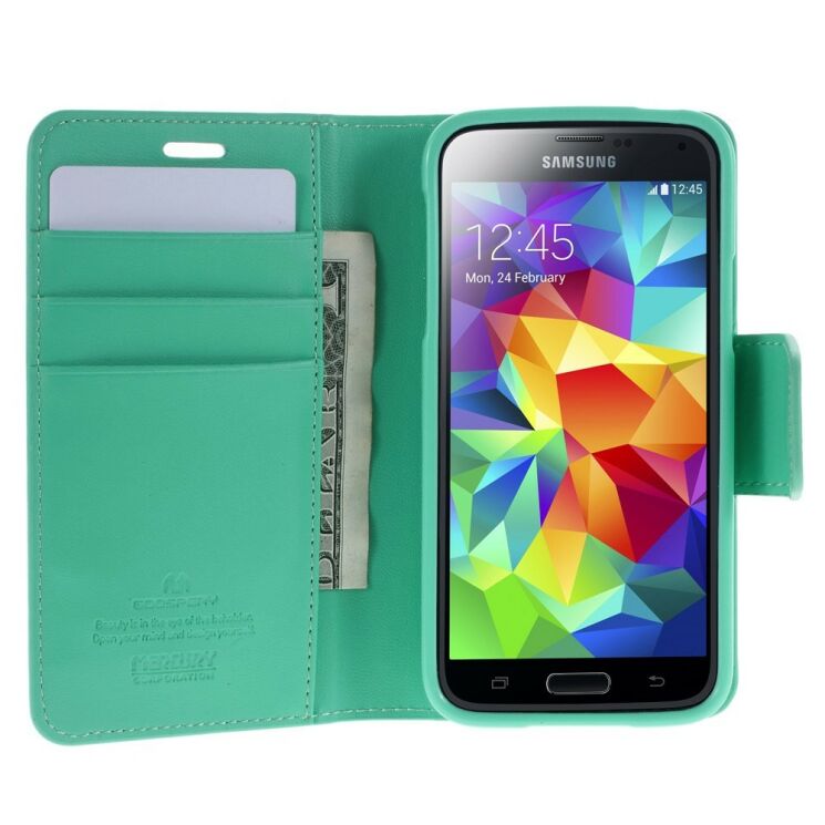 Чохол-книжка MERCURY Sonata Diary для Samsung Galaxy S5 mini - Turquoise: фото 3 з 8