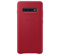 Чехол Leather Cover для Samsung Galaxy S10 Plus (G975) EF-VG975LREGRU - Red: фото 1 из 4