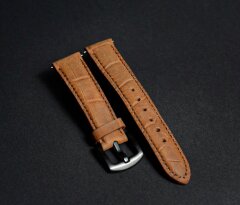 Шкіряний ремінець LIMITED Croco Strap для годинників з шириною кріплення 20мм - Crazy Whisky: фото 1 з 1