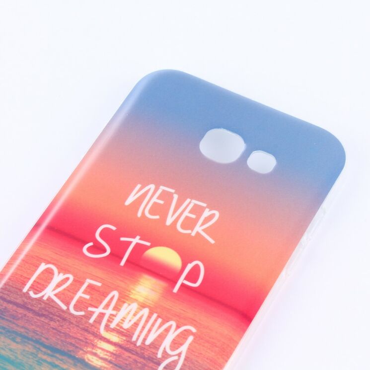 Силиконовый (TPU) чехол Deexe Life Style для Samsung Galaxy A7 2017 (A720) - Never Stop Dreaming: фото 2 из 3
