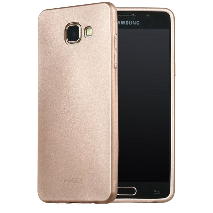 Силиконовый (TPU) чехол X-LEVEL Matte для Samsung Galaxy A5 2016 (A510) - Gold: фото 1 из 5