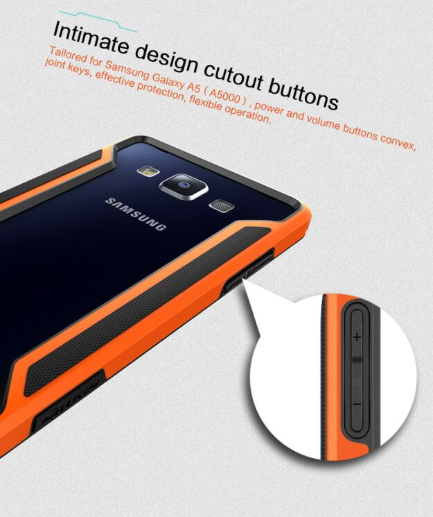 Защитный бампер NILLKIN Armor-Border для Samsung Galaxy A5 (A500) - Orange: фото 14 из 16