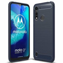 Захисний чохол UniCase Carbon для Motorola Moto G8 Power Lite - Dark Blue: фото 1 з 11