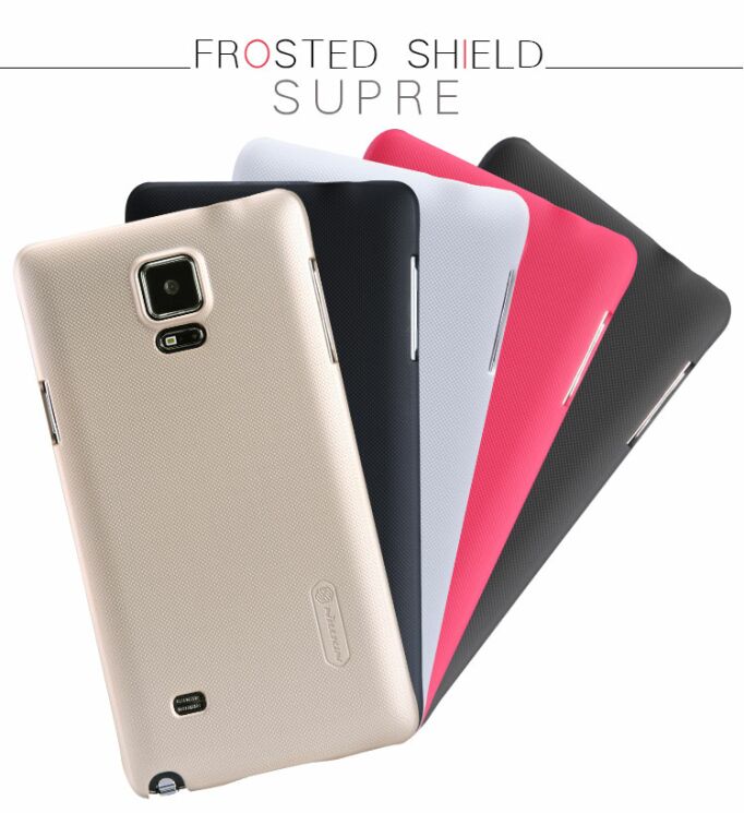 Пластиковая накладка Nillkin Super Frosted Shield для Samsung Note 4 (N910) - Gold: фото 7 из 15