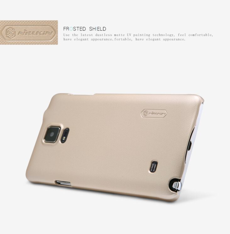 Пластиковая накладка Nillkin Super Frosted Shield для Samsung Note 4 (N910) - Gold: фото 8 з 15