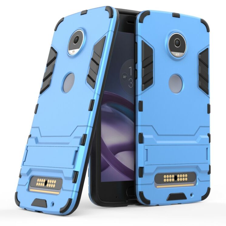Захисний чохол UniCase Hybrid для Motorola Moto Z2 Play - Light Blue: фото 1 з 9