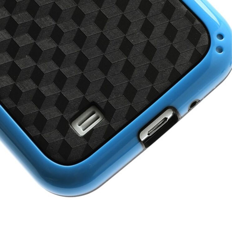 Силиконовая накладка Deexe Cube Pattern для Samsung Galaxy S4 (i9500) - Blue: фото 5 из 8