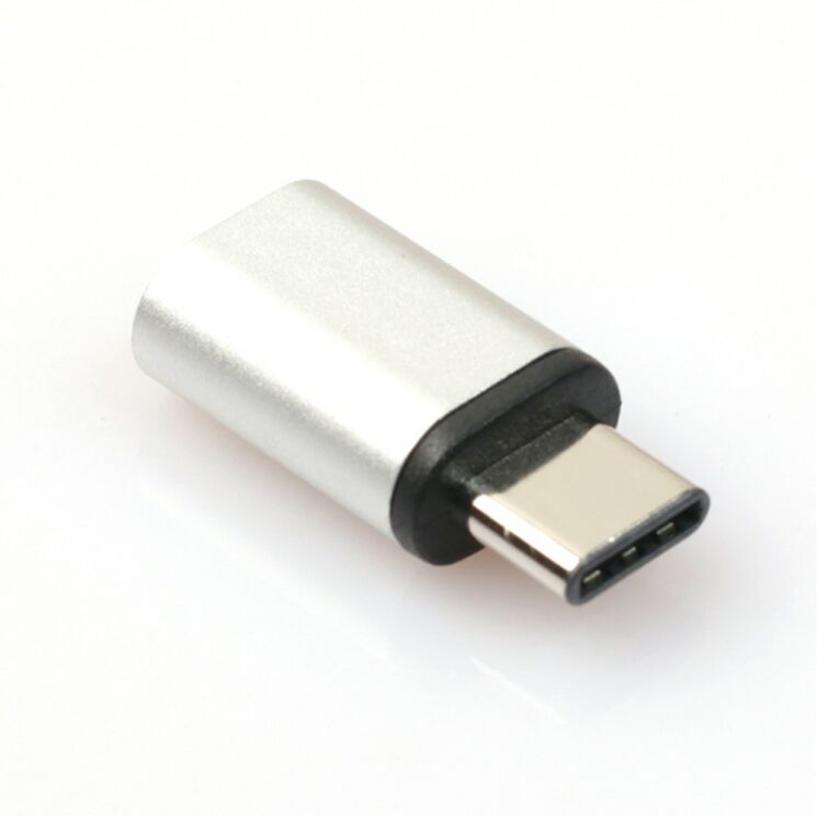 Адаптер microUSB to Type-C (USB 3.1) - Silver: фото 2 з 2