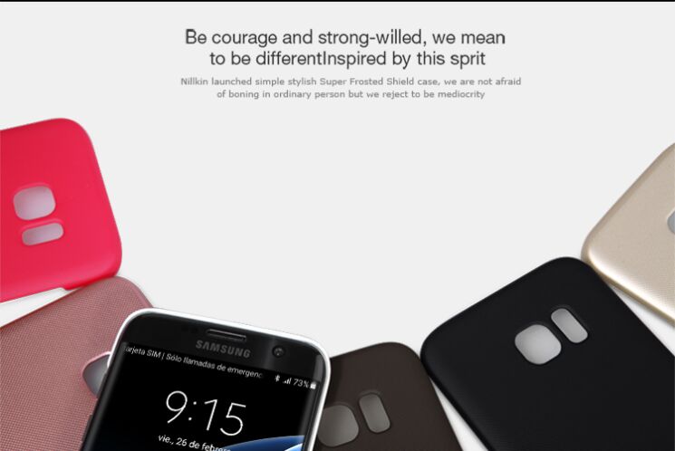 Накладка NILLKIN Frosted Shield для Samsung Galaxy S7 edge (G935) - Red: фото 8 из 15