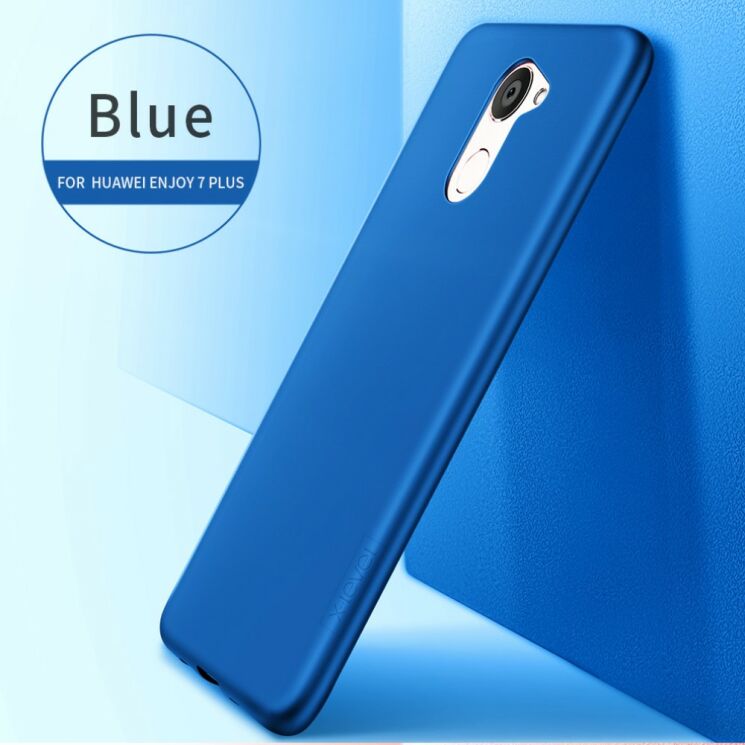 Силиконовый (TPU) чехол X-LEVEL Matte для Huawei Y7 - Blue: фото 1 из 13