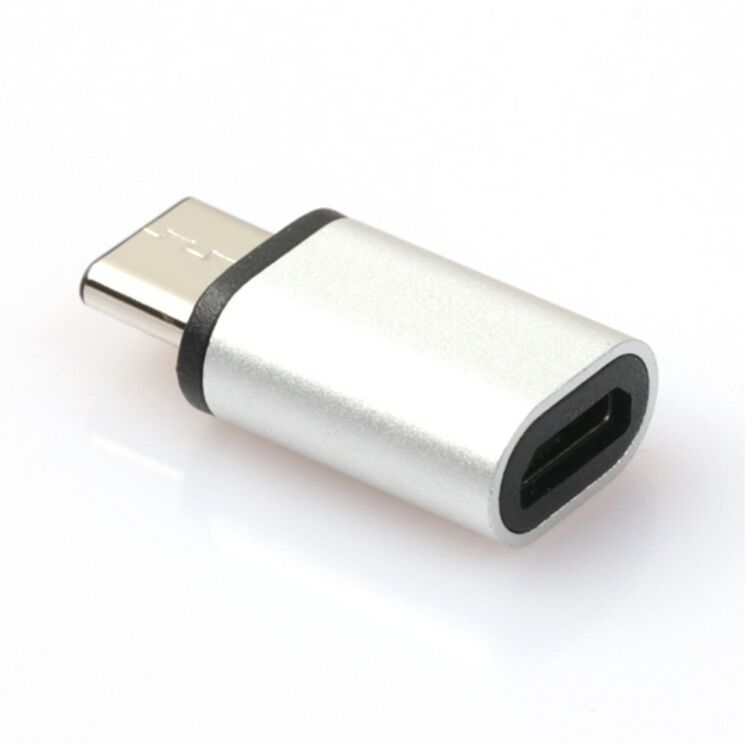 Адаптер microUSB to Type-C (USB 3.1) - Silver: фото 1 з 2