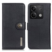 Чехол-книжка KHAZNEH Wallet Cover для Xiaomi Redmi Note 13 5G - Black: фото 1 из 8