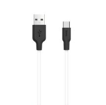 Кабель Hoco X21 Silicone USB to Type-C (1m) - Black / White: фото 1 з 5