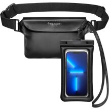 Поясная сумка + чехол для смартфона Spigen (SGP) A621 Universal Waterproof Case and Waist Bag - Black: фото 1 из 12