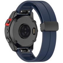 Ремінець Deexe Color Soft Line для годинників Garmin з кріпленням Quick Fit 22mm - Midnight Blue: фото 1 з 10