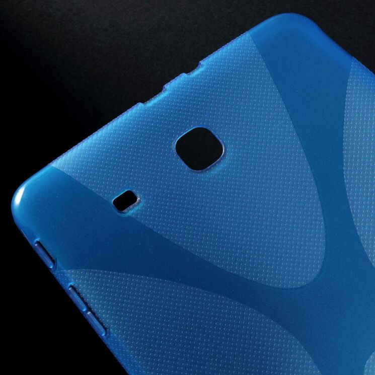 Силиконовая накладка Deexe X-Shaped для Samsung Galaxy Tab E 9.6 (T560/561) - Blue: фото 5 з 7