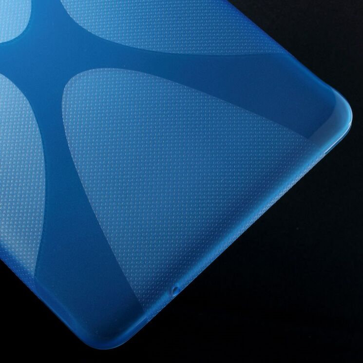 Силиконовая накладка Deexe X-Shaped для Samsung Galaxy Tab E 9.6 (T560/561) - Blue: фото 6 из 7