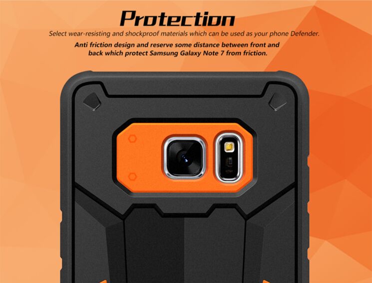 Захисний чохол NILLKIN Defender II для Samsung Galaxy Note 7 (N930) - Orange: фото 12 з 14