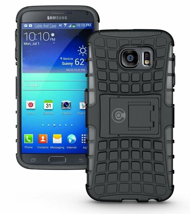 Захисний чохол UniCase Hybrid X для Samsung Galaxy S6 (G920) - Black: фото 1 з 5