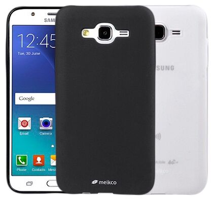 Силиконовая накладка MELKCO Poly Jacket для Samsung Galaxy J5 (J500) + пленка - Black: фото 5 з 5