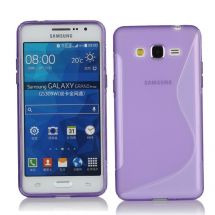 Силиконовая накладка Deexe S Line для Samsung Galaxy Grand Prime (G530/531) - Violet: фото 1 из 7